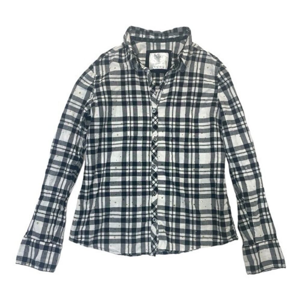 Plaid Kids Shirt - Black and White